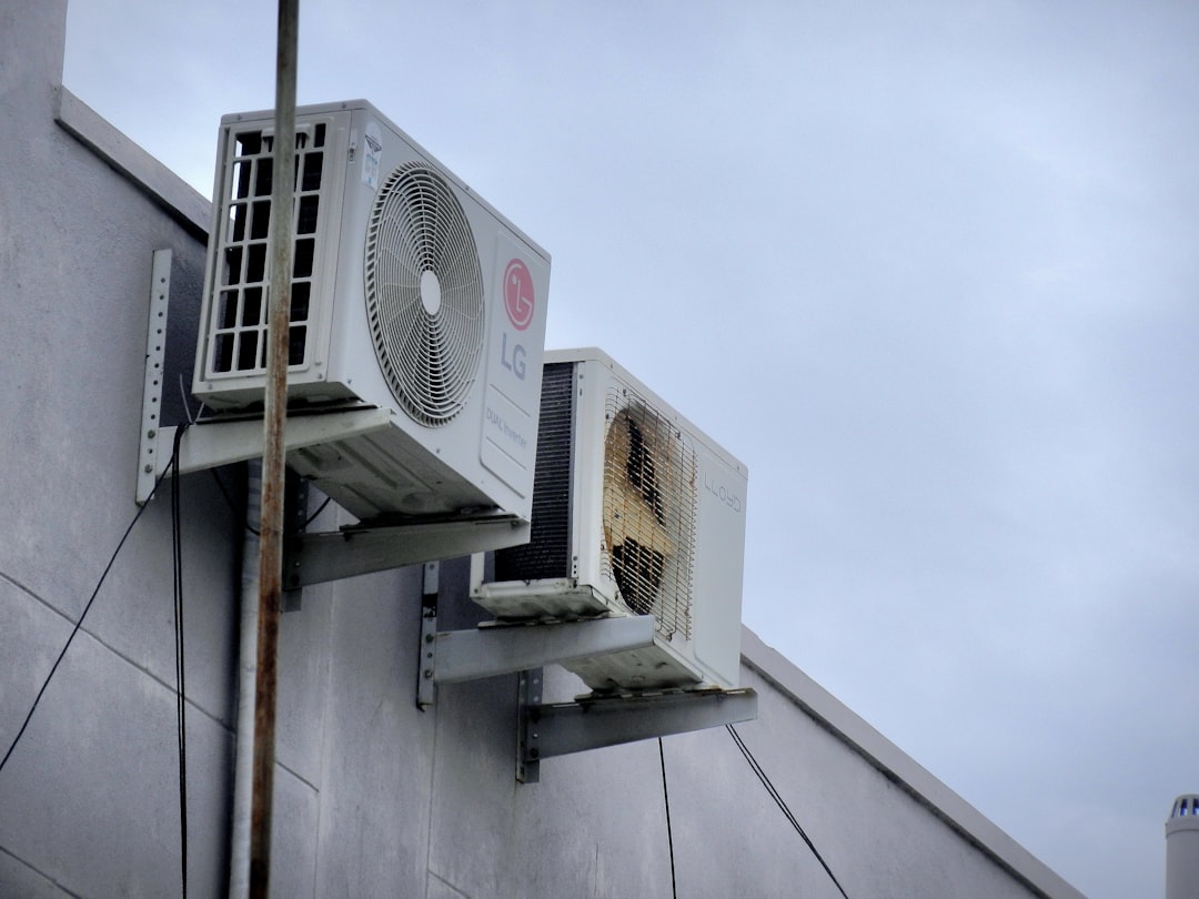 AC unit outside a home in Salt Lake Valley during hot summer